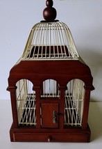 Wood &amp; Metal Birdcage Functional or Decorative - £22.30 GBP