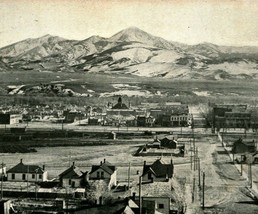Livingston Montana MT Mount Baldy Bitds Eye View 1911 Vtg Postcard S20 - £8.14 GBP