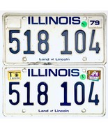 1979 United States Illinois Lincoln Passenger License Plate 518 104 - $25.73