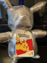 Pikachu Plush Silver Pokémon 25th Anniversary Edition - £23.49 GBP