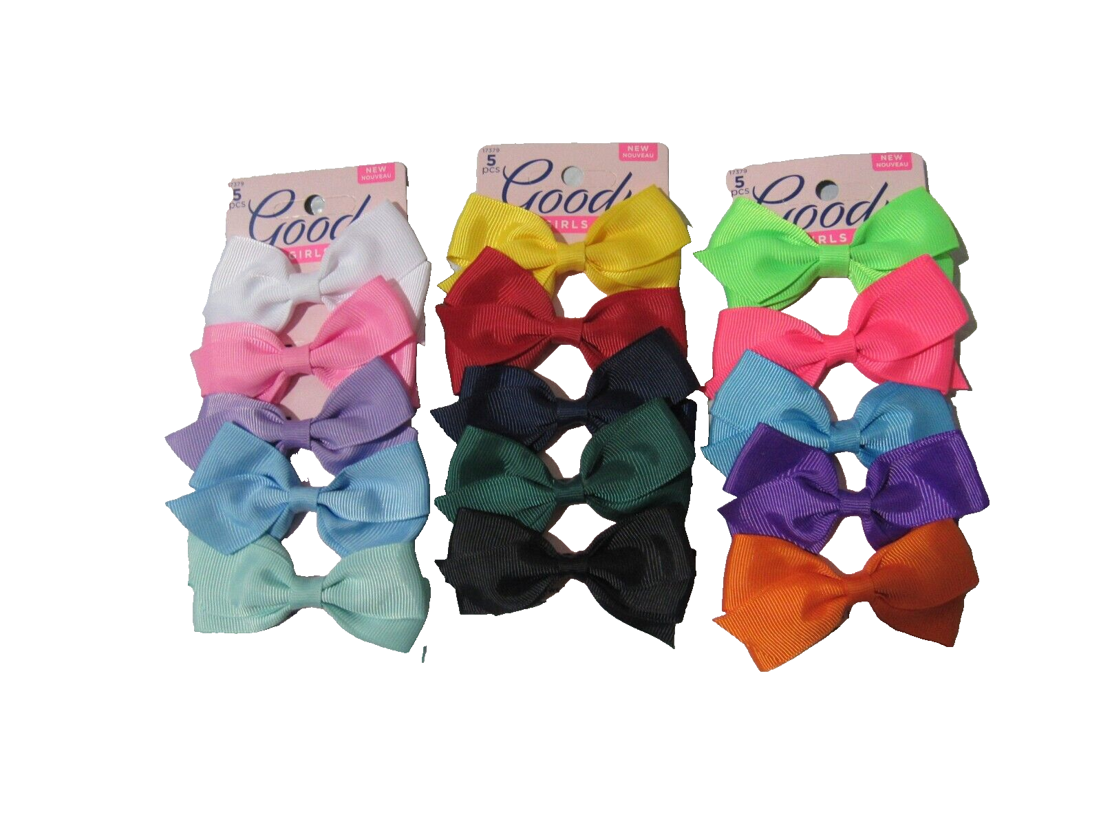 Goody all Different Colors Girls Bow Barrettes 3" total of 15 Piece - $15.99