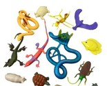 Lot of 14 Plastic and Rubber Play Set Toy Animals various Sizes Art  - £14.02 GBP