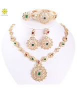 African Wedding Jewelry Sets High Quality Gold Color Crystal Rhinstones ... - $42.20