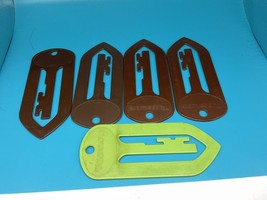 Vintage Tupperware #1454 Paper Clip Book Mark Hostess Blue Gifts Lot of 5 Brown - £8.40 GBP