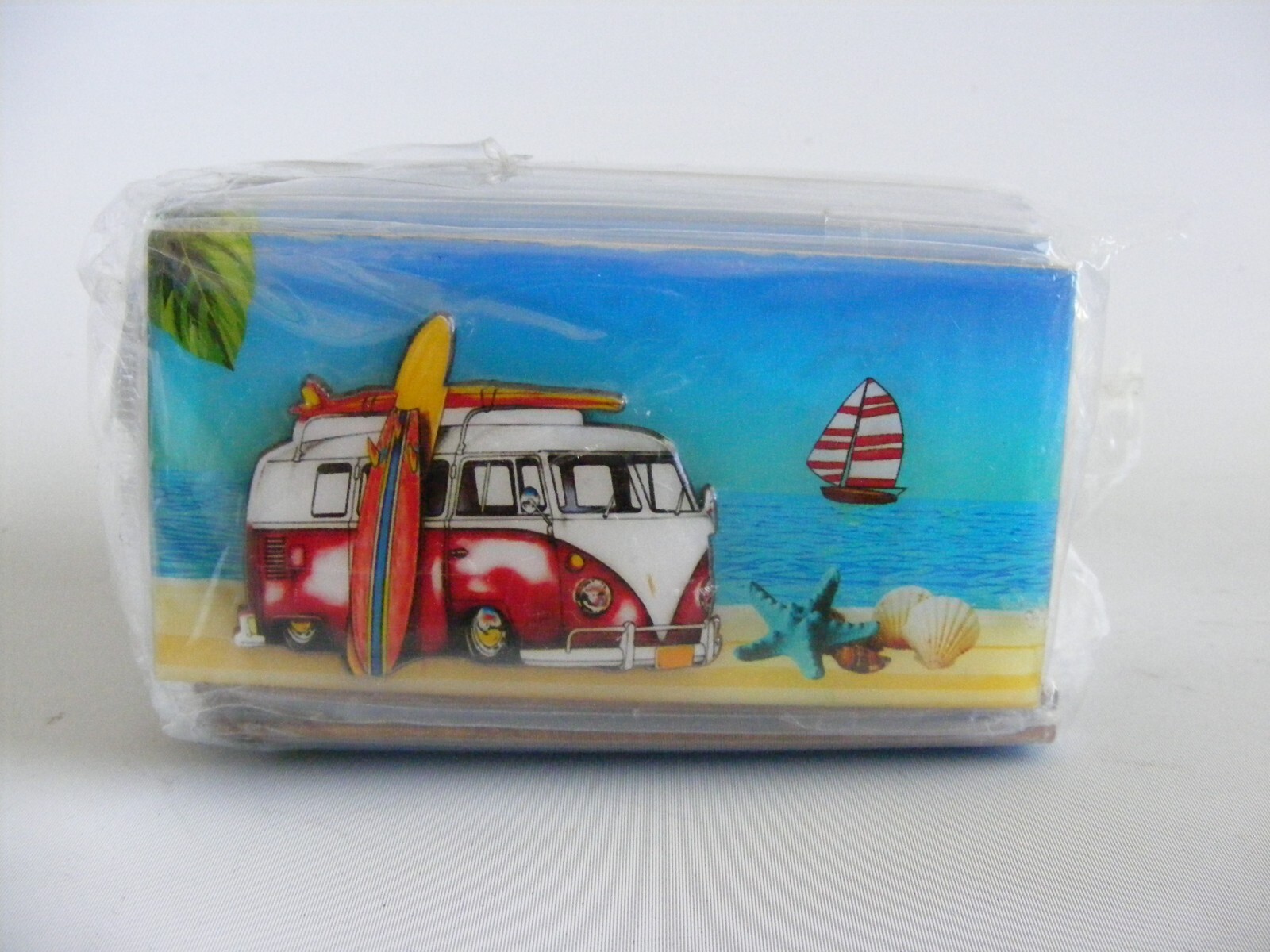 Refrigerator Magnets Beach Surfboard Volkswagen VW Bus 2&quot; x 4&quot; Lot 10 - $18.95