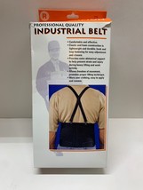 Champion R Industrial Belt Back Support Black W Shoulder Straps  Waist 3... - $8.77