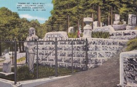 Deadwood SD South Dakota Tombs of Wild Bill, Calamity Jane Moriah Postcard E05 - £5.50 GBP
