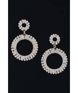 Rhinestone Round Circle Dangle Earring - €7,29 EUR