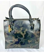 Large Dark Brown Leather Camo Bag by G.I.L.I. Purse Handbag - £19.42 GBP