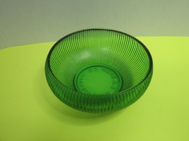 Vintage E.O. Brody Co  Emerald Colored Green Ribbed Glass  Candy Nut Dish - $13.00