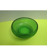 Vintage E.O. Brody Co  Emerald Colored Green Ribbed Glass  Candy Nut Dish - £10.38 GBP