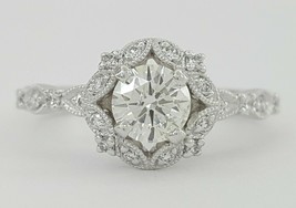 White Moissanite 2.10Ct Round Cut 925 Sterling Silver Engagement Ring Size 7.5 - £116.62 GBP