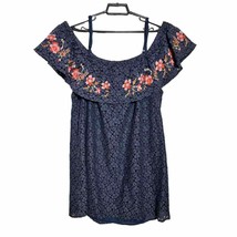 New Blu Pepper Womens 3X Plus Cold Shoulder Embroidered Shirt Tunic Top - £15.72 GBP
