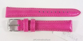 Michele MS16AA350653 16mm Raspberry Pink Patent Leather Watch Strap Band NEW! - £35.58 GBP
