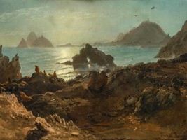 Farallon Islands, Pacific Ocean, California by Albert Bierstadt as + Ships Free - £30.59 GBP+