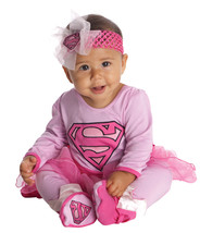 Rubie&#39;s Costume DC Comics Supergirl Onesie and Headpiece, Pink, 6-12 Months - £89.90 GBP
