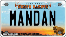 Mandan North Dakota Novelty Mini Metal License Plate Tag - $284.59 MXN