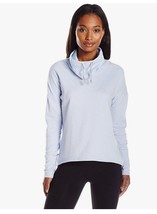 Soffe Women&#39;s Quilted Cowl Neck Long Sleeve Pullover Top, Feather Blue, ... - $19.79