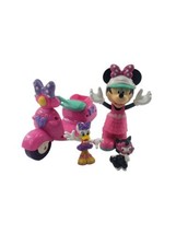 Disney Minnie Mouse Bowtique Dress Up Doll Snap N’ Pose w Vehicle Lot - £21.47 GBP