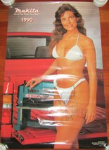 Makita Power Tools Poster 1990 Sophia Bowen Signed 12&quot; Planer 32&quot; x 21&quot; - $80.59