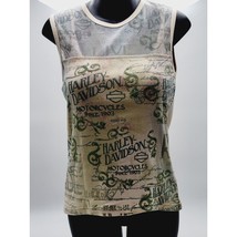 Vtg Harley Davidson Women&#39;s Tank Top Shirt Size L 100% Cotton Austin - £16.35 GBP