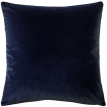 Castello Midnight Blue Velvet Throw Pillow 20x20, with Polyfill Insert - £39.29 GBP