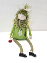 Good Luck Always St. Patricks Day Green Lady Bug Shamrock Pin Doll Shelf Sitter - £16.05 GBP