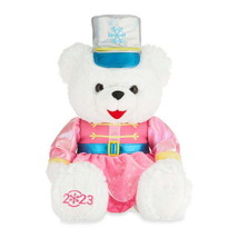 Holiday Time Snowflake Teddy Nutcracker Girl Child&#39;s Plush Toy, White/Pi... - £26.05 GBP