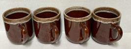 Todays Home Brown Drip Glaze Coffee Mug Stoneware 3-7/8&quot; x 3-1/4&quot; (4) - £18.90 GBP