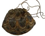 Frederick Atkins Beaded Shell Handbag Purse with Metal Strap  - $19.05