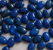 Lapis cabochon natural afghanistan lapis lazuli oval  cabochons 5x7mm cb015 - £1.77 GBP