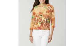 harvest shirt with cat and cornucopia, size XL - £14.94 GBP