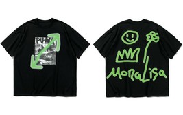 GONTHWID Tshirts Funny Graffiti   Face Tees Shirts Streetwear Hip Hop Harajuku F - £85.83 GBP