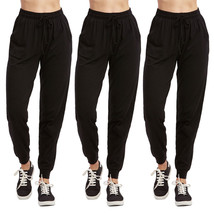3 Pc Women&#39;S Athletic Sweat Pants Joggers Yoga Lounge Exercise Sport Gym... - £54.72 GBP