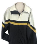 Norfleet Boardwear XL Jacket Coat Black Gold Cream Front Zip Windbreaker - £31.31 GBP