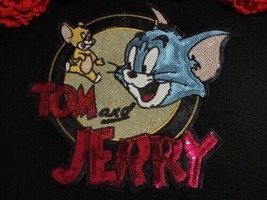 Tom and Jerry  patch, Cartoon patch, Sequin patch, Iron on  - £7.90 GBP