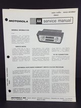 Motorola 1961-63 Corvair Auto Radio Service Manual Model CRA63 - $6.93