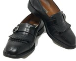 Florsheim Imperial Men Black Leather Tassel Kiltie Buckle Loafers 8 D IT... - $49.45