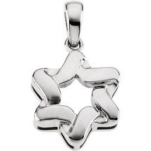 Sterling Silver Puffed Star of David Pendant - £67.15 GBP
