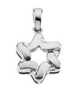 Sterling Silver Puffed Star of David Pendant - €81,02 EUR