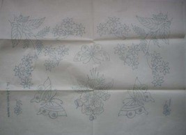 An item in the Crafts category: 1920's Butterfly & Flowers embroidery transfer ORIG lf 1-44  