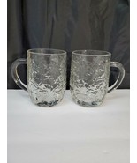 Vintage Princess House Crystal #516 Fantasia (Set of 2) Glass Coffee Mugs - £9.11 GBP