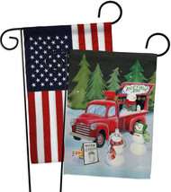 Snowmen Hot Cocoa - Impressions Decorative USA - Applique Garden Flags Pack - GP - £24.96 GBP
