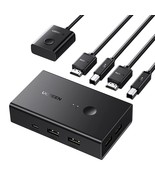 UGREEN KVM Switch, HDMI USB KVM Switcher with Desktop Control for 2 Comp... - £56.60 GBP