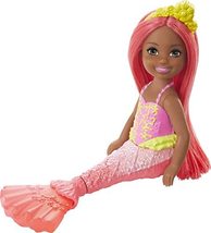 Barbie Dreamtopia Chelsea Mermaid Doll with Pink Hair &amp; Tail, Royal Head... - £11.00 GBP+