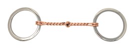 Horse Stainless Steel Twisted Copper Snaffle Mouth Bit 3&quot; Loose Ring Tac... - $24.74+