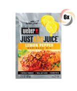 6x Packet Weber Just Add Juice Lemon Pepper Marinade Mix 1.12oz | Fast S... - £12.61 GBP