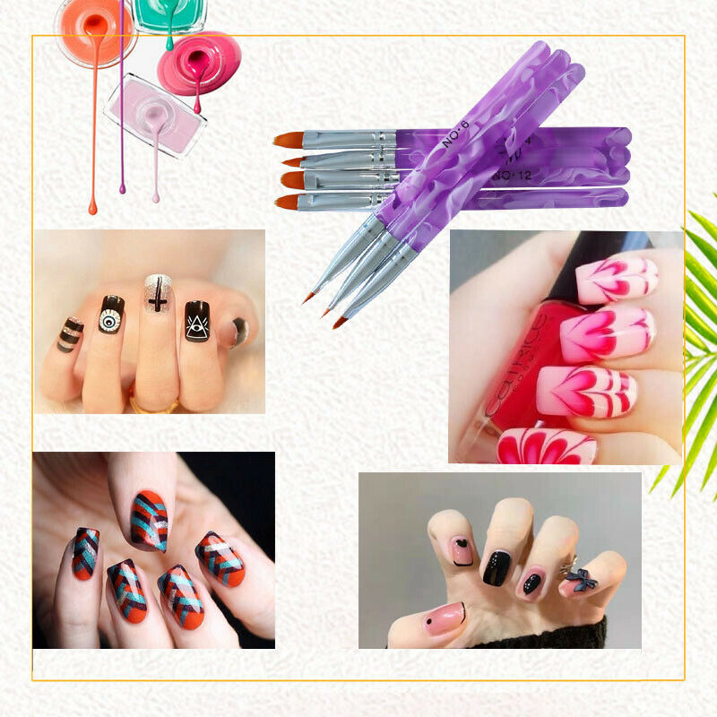 Brand New 7-piece Acrylic Rod Round Head Phototherapy Pen Nail Art Salon... - $9.99