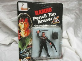 Rambo 4&quot; General Warhawk Figure Pencil Top Eraser (Dated 1986) - $78.20