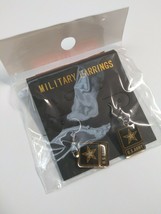 U.S. Army Military Square United States Pair Dangle Earrings NEW - £6.25 GBP